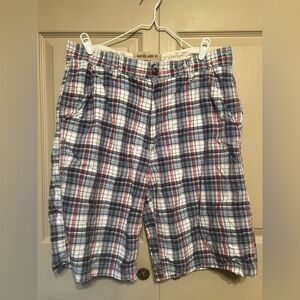 Nautica Blue and Red Flat Front Shorts